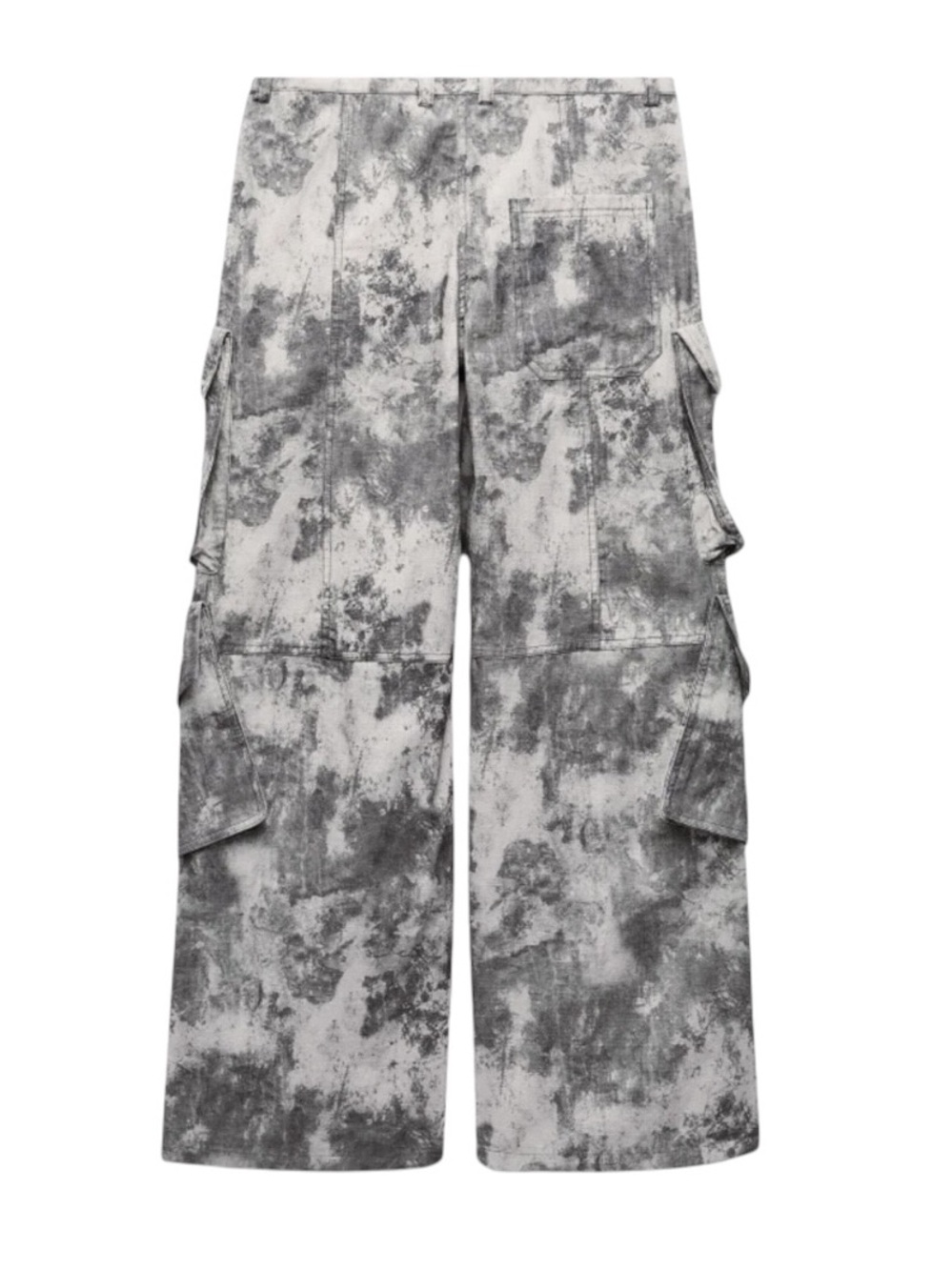 ZARA Gray printed cargo pants in Sz S - Picture 3 of 8